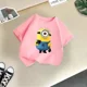 thumbnail image 3 of Ropa de verano para niños de Mi villano favorito, camiseta de algodón cómoda e informal para niños, camiseta de algodón para muñecas, Minions divertidos para niños y niñas, 3 of 5
