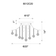 thumbnail image 4 of CWI Lighting Support de Lampe Princesse 6 Lumières avec Finition Chromée, 4 of 4