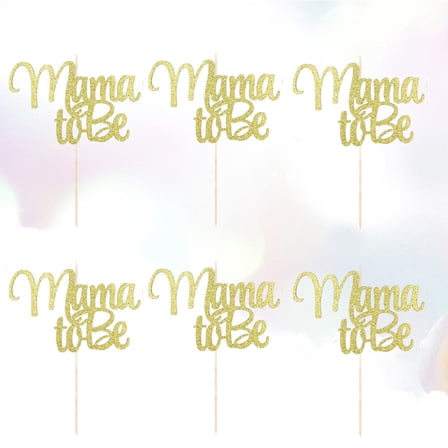 Raindrops  12 Pcs Mom Cake Sticks Edible Decorations Mother's Day Topper