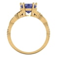 thumbnail image 4 of Solitaire with Accents Engagement Ring for Women - 2.1ct Simulated Tanzanite in 14K Yellow Gold Promise Ring, 4 of 6