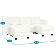 thumbnail image 6 of Elizabeth Modern DIY Collection-Color:White Down,Fabric:Linen,Style:Sofa with Double Ottoman, 6 of 9