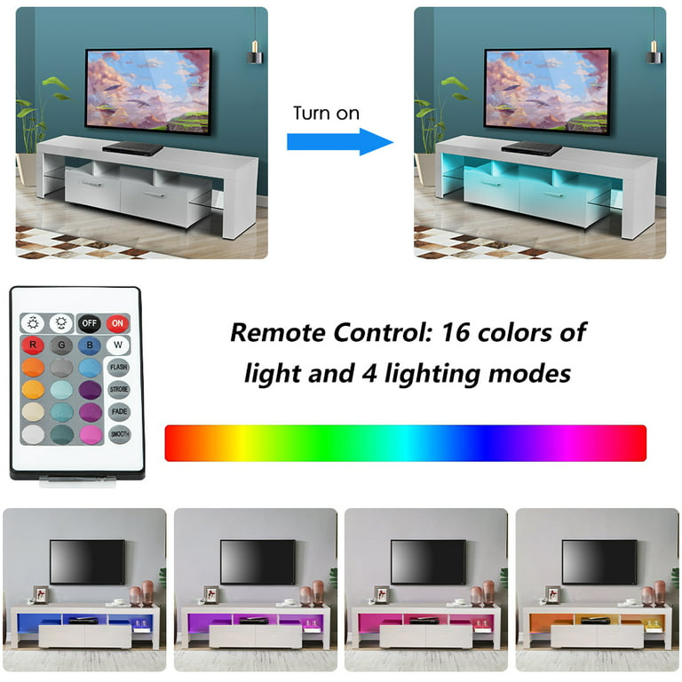 Dropship 20 Minutes Quick Assembly Brown Simple Modern TV Cabinet Floor  Cabinet Floor TV Wall Cabinet Brown + White Modern TV Bracket With LED  Light to Sell Online at a Lower Price