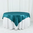 thumbnail image 6 of Efavormart 72"X72" Peacock Teal Accordion Crinkle Taffeta Table Overlay, Square Tablecloth Topper, 6 of 11