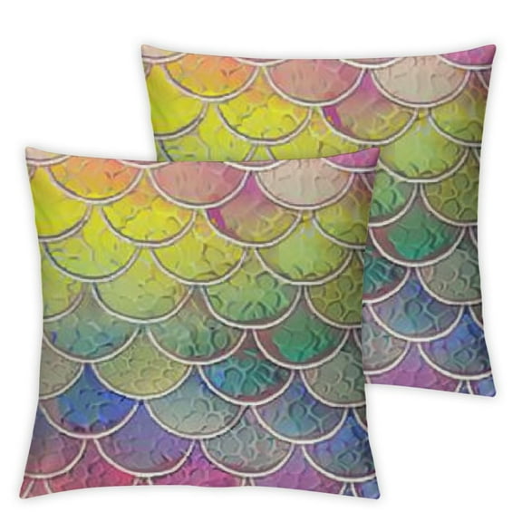 Pillowcase Cute Striped Mermaid Ocean Sea Moire King Pillow Cover Protector Pillow Sham Pillow Case with Zipperfor Long Throw Pillow