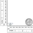 thumbnail image 3 of Gem Stone King 10K White Gold White Moissanite and White Diamond Engagement Ring for Women (1.02 Cttw, Round 6MM, Gemstone Birthstone, Size 6), 3 of 5
