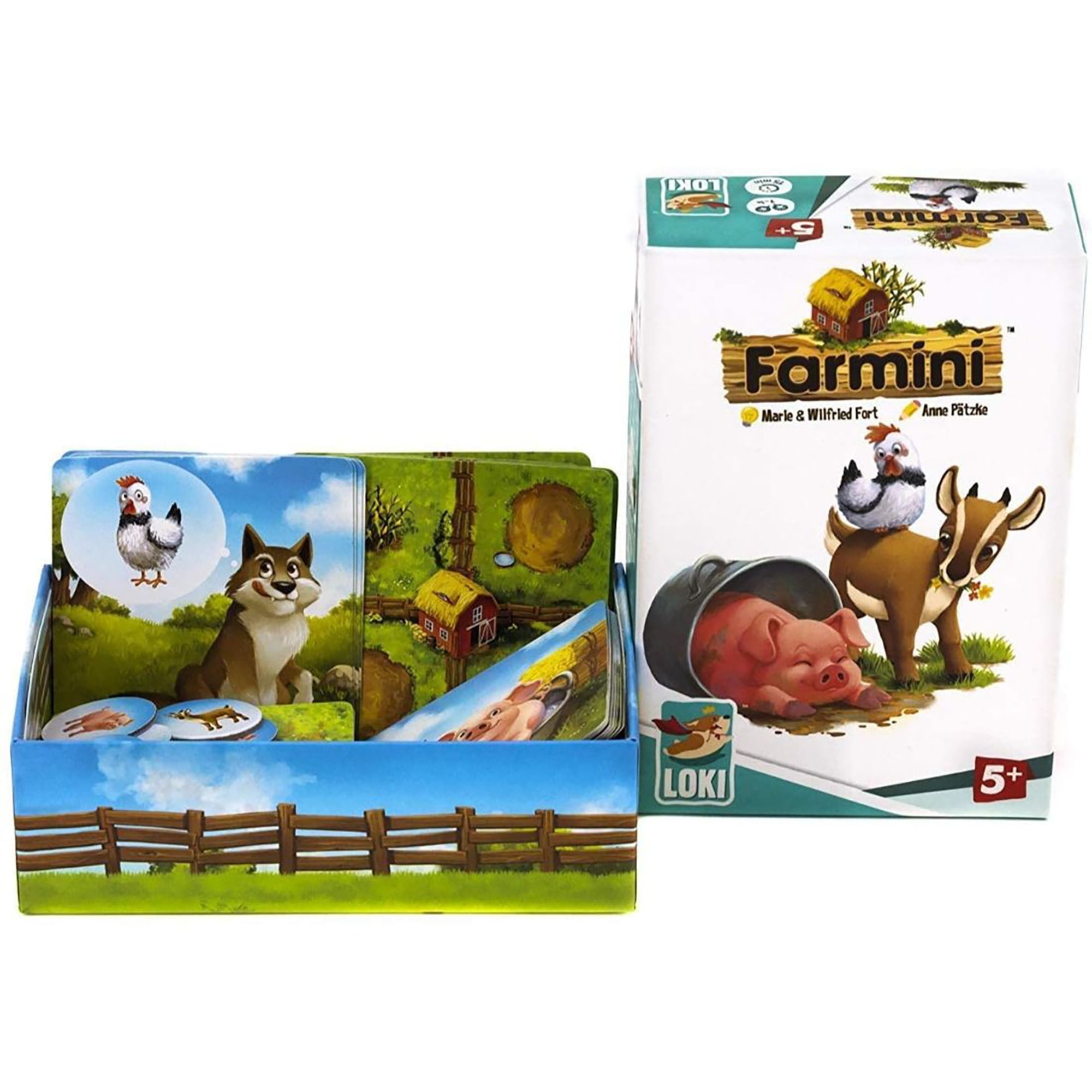 Farmini - LOKI Childrens Card Game, Ages 5+, 1-4 Players, 15 Min