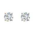 thumbnail image 3 of 1 Carat 4-Prong Set Diamond Stud Earrings in 14K Rose Gold, 3 of 6