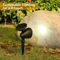 thumbnail image 4 of 2Pcs Solar Spot Light Solar Powered Spotlight White/ Warm Light Solar Light Outdoor IP65 Waterproof Auto On/Off Garden Light Bright Landscape Garden Decoration for Outdoor Path, 4 of 7