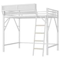 thumbnail image 6 of Mirightone Full Size Loft Bed with Storage, Metal Loft Beds with Upper Shelf, High Loft Bed Frame with Ladder, Lofted Full Bed for&nbsp;Teens, White Loft Bed, 6 of 7