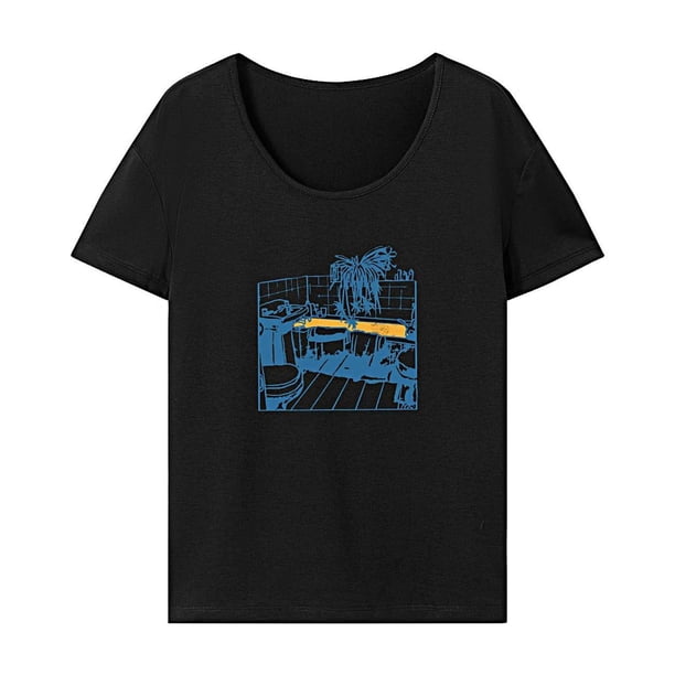 Camiseta para Mujer Strade Fareast Limited Ropa de Verano Camisa con Cuello Redondo S Negro