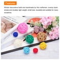 thumbnail image 3 of Uxcell 10 Pcs Wicker Rattan Balls 1.2 Inch Rattan Decorative Balls Vase Fillers for Wedding Party Dark Green, 3 of 5