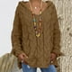 thumbnail image 2 of Suéter de manga larga con cuello en V y línea de color sólido calado informal sexy para mujer Blusa Fridja  hjk2168, 2 of 6