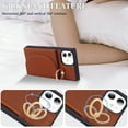 thumbnail image 5 of for iPhone 11 Phone Case with Card Holder and Ring,RFID Blocking Flip Folio PU Leather Wallet Cases for Women Men,Ring Stand,Magnetic Closure Cases for Funda para for iPhone 11(Brown), 5 of 16