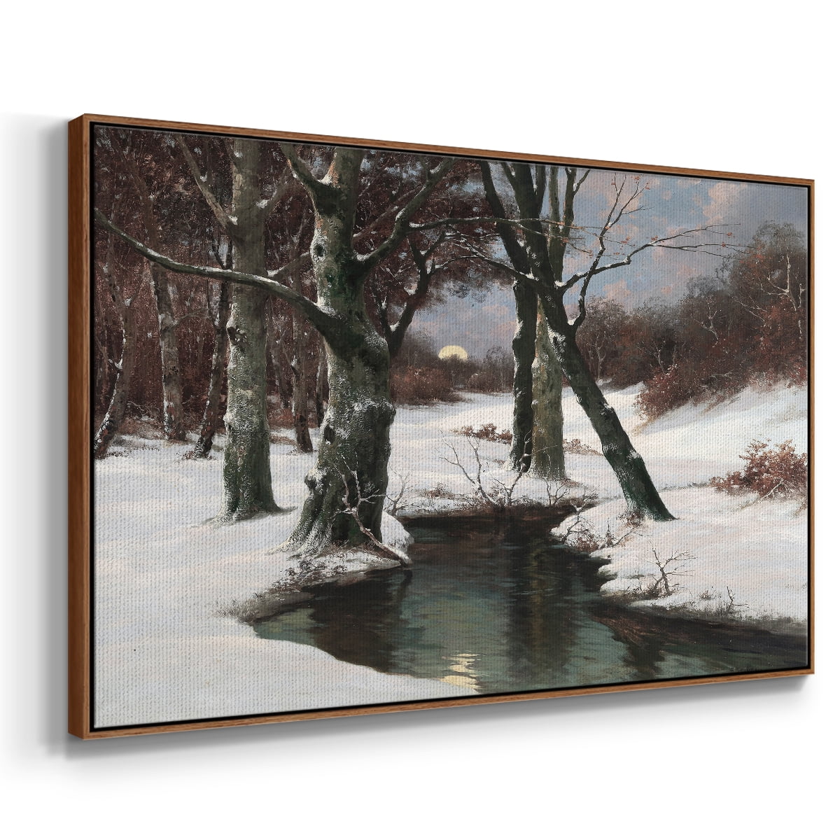 Vintage Landscape-CCLXXXV By Wexford Home Framed in Walnut Wood Gallery Wrapped Canvas 27 in. x 41 in.