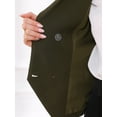 thumbnail image 6 of INSPIRE CHIC Women's Suit Vest Double Breasted Business Lapel Dressy Waistcoat Vest XL Army Green, 6 of 7