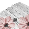thumbnail image 6 of HVEST Vintage Pink Flower Shower Curtain,Watercolor Floral Grey Wood Plank Bathroom Shower Curtain Plant Polyester Fabric Decor Curtain with Hooks, 60X72 inch, 6 of 6