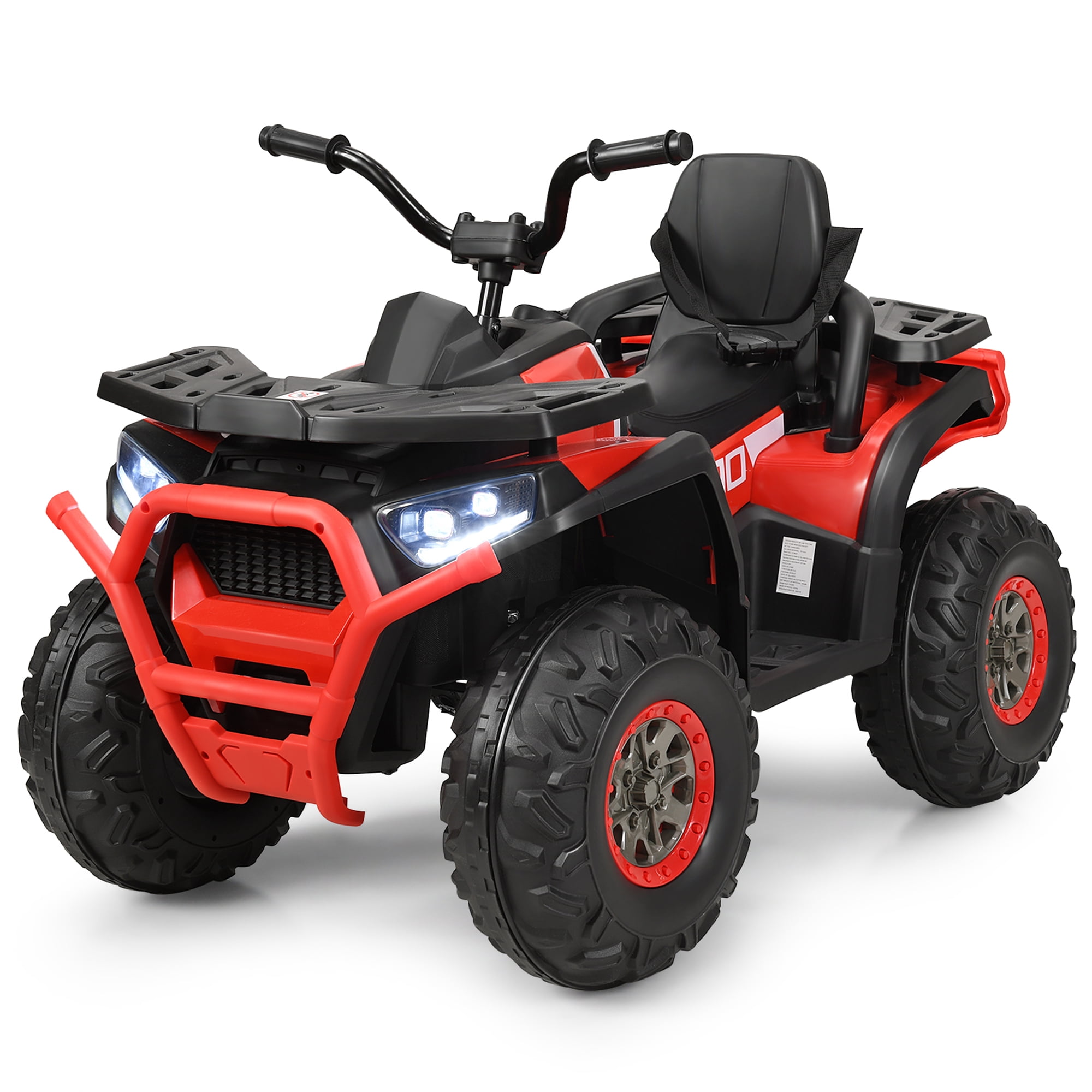 Gymax 12V Electric Kids Ride On Car ATV 4-Wheeler Quad w/ LED Light Red