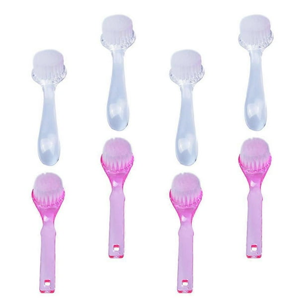 Nail Scrubber Brushes 1 Set 8Pcs Non-slip Handle Fingernail Cleaning Tools Assorted Color Nail Dirt Removal