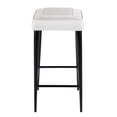 thumbnail image 4 of Butler Specialty Maxwell 32"H Leather and Metal Square Backless Bar Stool -White, 4 of 7