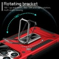 thumbnail image 4 of Dteck for iPhone 13 Pro Case with Slide Camera Lens Cover, Military Grade Drop Protection Magnetic Ring Holder Kickstand Protective Phone Case,Red, 4 of 9