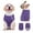 Purple, variant on Dog Sweater Winter Warm Turtleneck Sweatshirt, Holiday Theme Puppy Costume Christmas Outfit for Dog Cat, M