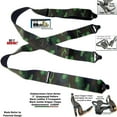 thumbnail image 3 of Hold-Up Brand Woodland Camouflage Pattern wide Hold-Up Suspenders w/ USA Patented Plastic Gripper Clasp, 3 of 4