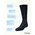 thumbnail image 3 of MeMoi Windowpane Plaid Cotton Blend Dress Socks - Boys - Male, 10-12, Navy, 3 of 7