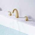 thumbnail image 5 of Sumerain High Flow Brushed Gold Two Handle Roman Tub Faucet with Valve, 5 of 8