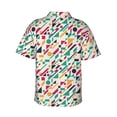 thumbnail image 3 of Daiia Colorful Spots Hawaiian Shirt for Men Gentle Cotton Regular Short Sleeve Casual-Large, 3 of 9