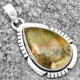 thumbnail image 2 of Natural Australian Prehnite 925 Sterling Silver Pendant Jewelry P-1179 SDP134309, 2 of 5