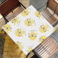 thumbnail image 5 of Round Tablecloth 40-48 inch, Fresh Lemon and Zig Zag Fabric Round Table Cloth Fitted Tablecloth with Adjustable Drawstring, Washable Table Cover for Outdoor Picnic Party Home Kitchen Coffee, 5 of 7