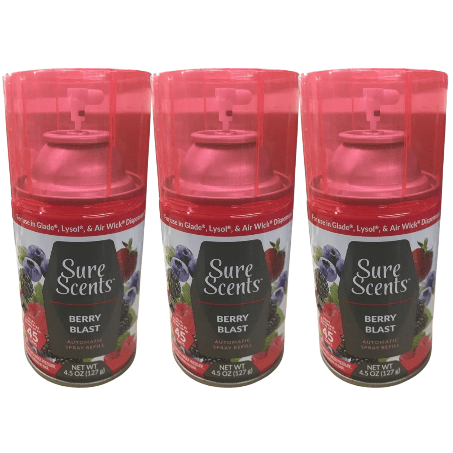 Sure Scents Berry Blast Automatic Spray Refill, 4.5oz Canister Air
