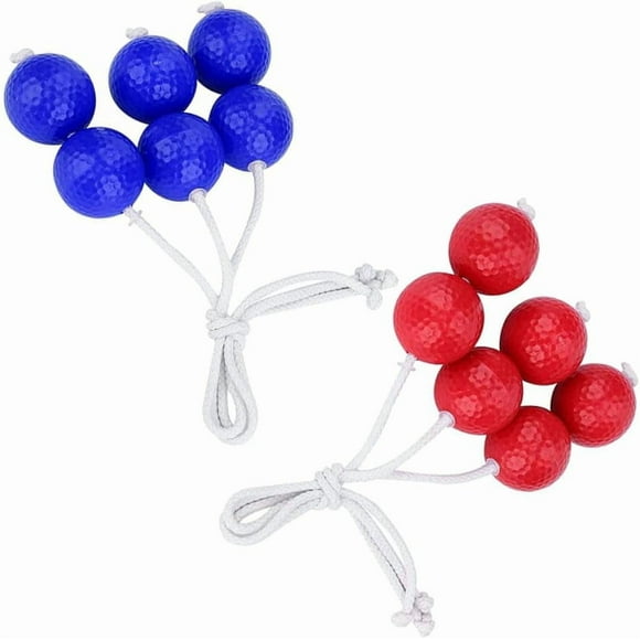 HUGFEGWE Ladderball Balls Set,3 Blue, 3 Red,Ladder Toss Game Balls,Skill Games for Children & Adults,Throwing Games,Outdoor Toy Outdoor Game(6 Pack) AZ824-26789