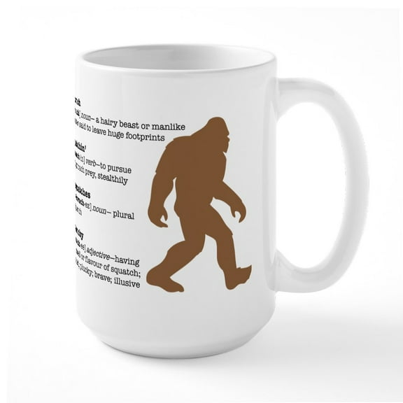 CafePress - Definition Of Bigfoot Large Mug - 15 oz Ceramic Large White Novelty Mug