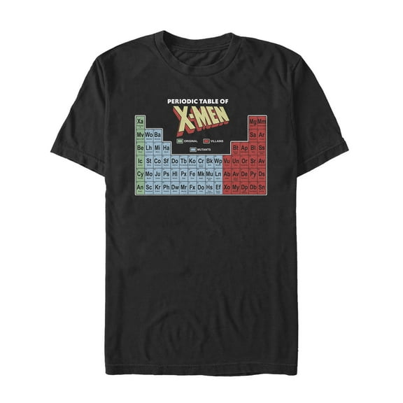 Men's Marvel Periodic Table of X-Men Graphic Tee Black X Large