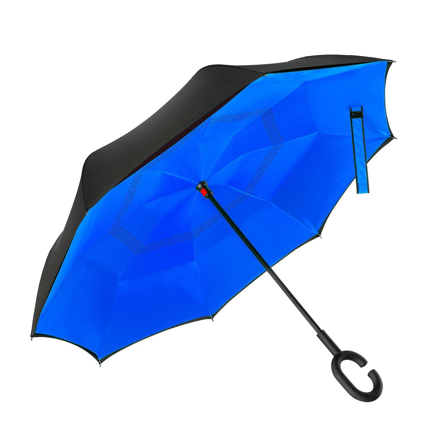Reverse Folding Double Layer Inside Out Outdoor Rain Away Car Umbrella Red Daisies ALINK Inverted Umbrella