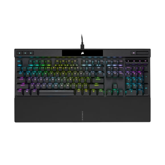 Corsair K70 RGB PRO Wired Mechanical Gaming Keyboard (Cherry MX RGB Red Switches: Linear and Fast, 8,000Hz Hyper-Polling, PBT Double-Shot PRO Keycaps, Soft-Touch Palm Re