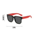 thumbnail image 3 of SeekLGT Polarized Kids Sunglasses, UV400 Protection Foldable Toddler Sunglasses, Flexible TPEE Rubber Square Frame Eyewear for Boys, Beach and Travel, 1 Pair, 3 of 6