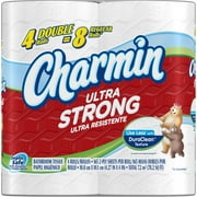 Charmin Ultra Strong Double Roll Bathroom Tissue, 176 sheets, 4 Rolls