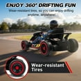 thumbnail image 5 of Mukidy 24V Go Kart Ride on Toys Electric Go Kart for Boys Girls Age 6-12 Years Old, Gray, 5 of 11