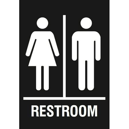 family restroom black sign - men women bathroom signs - walmart