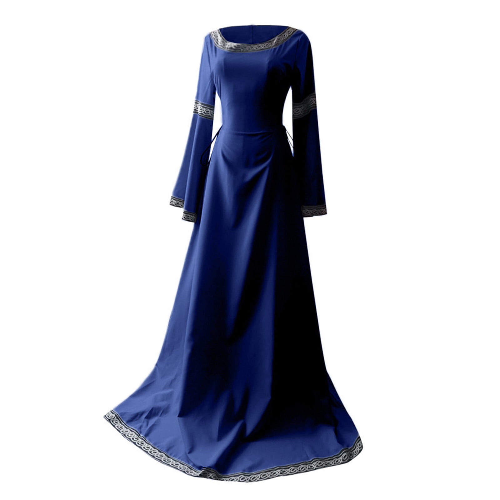 Jsaierl Renaissance Costume for Women Retro Medieval Elegant Goth Maxi Dresses Cosplay Party Steampunk Ball Gown Chemise Dress