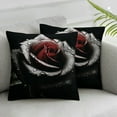 thumbnail image 2 of Nawypu  Throw Pillow Cover Black Rose Vintage Style Retro Flowers Black Victorian Bouquet Peony Hand Drawn Romantic Decor Lumbar Pillow Case Cushion for Sofa Couch Bed Standard Queen 2pcs, 2 of 6