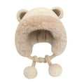 thumbnail image 3 of Gorro de invierno Fernando de Felpa Cálido con Orejeras Esquí Beige, 3 of 7