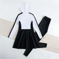 thumbnail image 6 of Gaexia Girls Swim Set Rash Guard Long Sleeve Zip Up Top with Matching Swim Bottoms Two Piece Bathing Suit UPF 50+ Outdoor Water Sports Set, 6 of 7