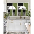 thumbnail image 4 of Sage Green Black Swag Curtains for Living Room/Bedroom Windows, Farmhouse Striped Modern Abstract Art Kitchen Curtains and Valances Set 36 Inch Length, Light Filtering Swags Valance Curtain Panels, 4 of 5