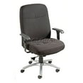thumbnail image 2 of Big & Tall High Back Chair with Adjustable T-Arms, Fabric Upholstery, Black, 2 of 4