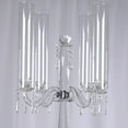 BalsaCircle 36" Clear 4 Arm Crystal Glass Candelabra Cylinder Taper