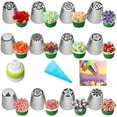 thumbnail image 1 of 14 Piezas Boquillas Para Decorar Pasteles, Suministros Para Decorar Pasteles Con Manga Pastelera, Juego De Puntas Rusas Para Tuberías, Ideal Para Hornear En Casa, Fácil De Usar Y Almacenar, 1 of 4