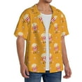thumbnail image 2 of Sikiie Cute Popcorn Men's Wrinkle Free Untucked Cuban Shirt Business Casual Button Down Shirts Short Sleeve Shirt3X-Large, 2 of 5